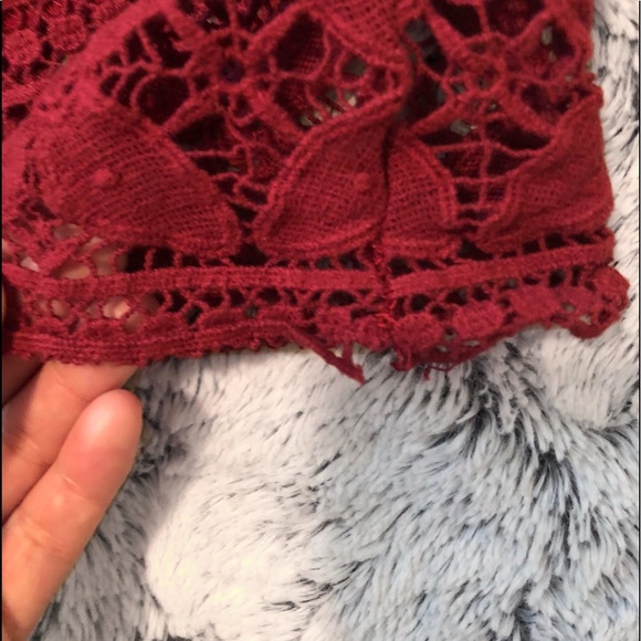 Burgundy crop top - Picture 4 of 4